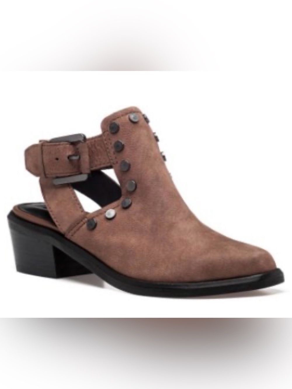 Alexa Nubuck Studded Slingback Booties